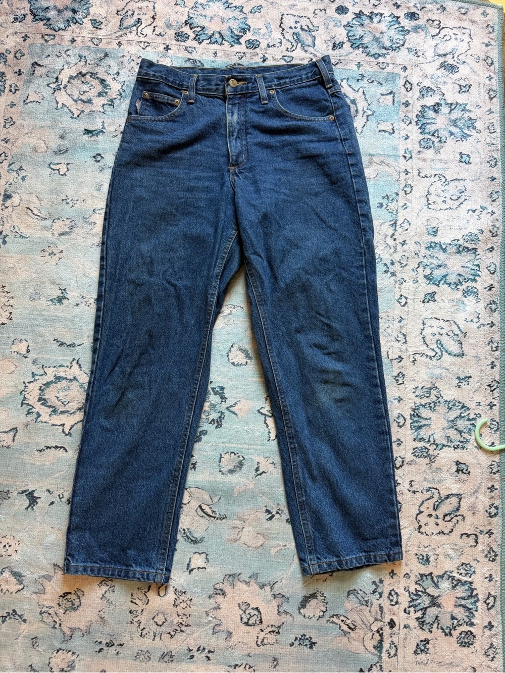 Carhartt Men's Relaxed Fit Dark Blue Jeans